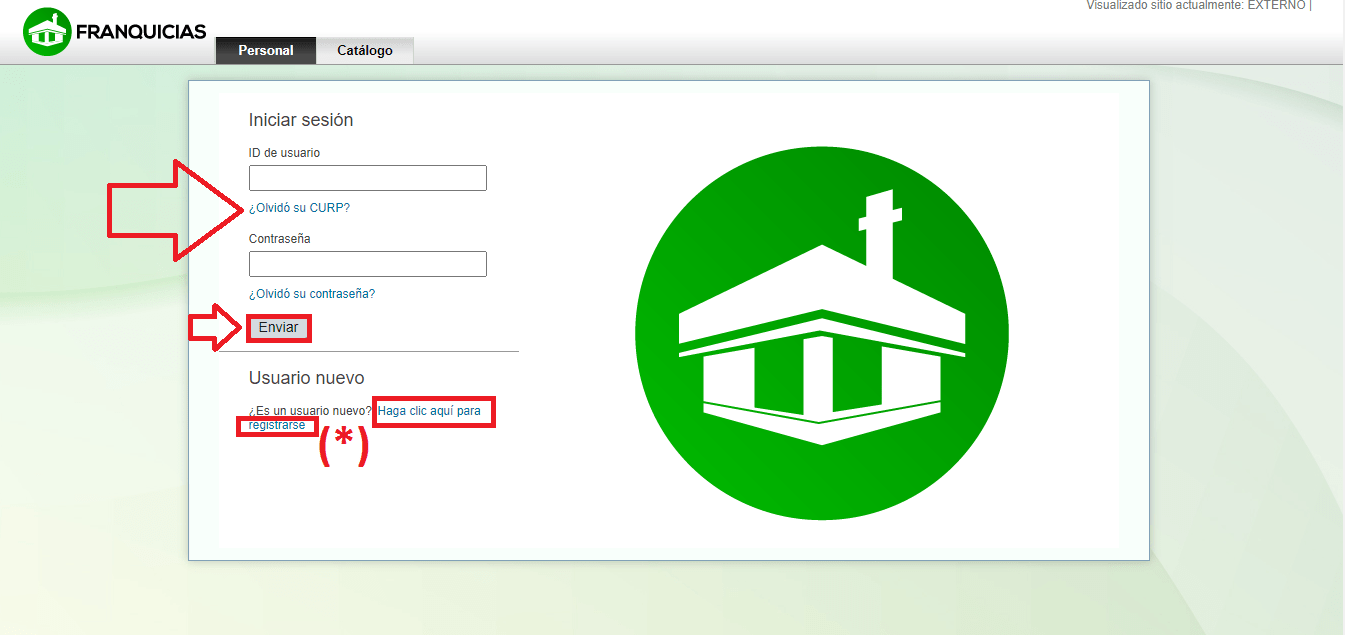Si pulsaste en “FRANQUICIAS”…