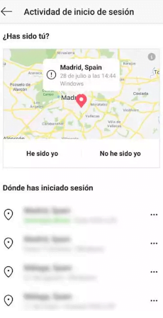 Abre el apartado de “Actividad de inicio de sesión”