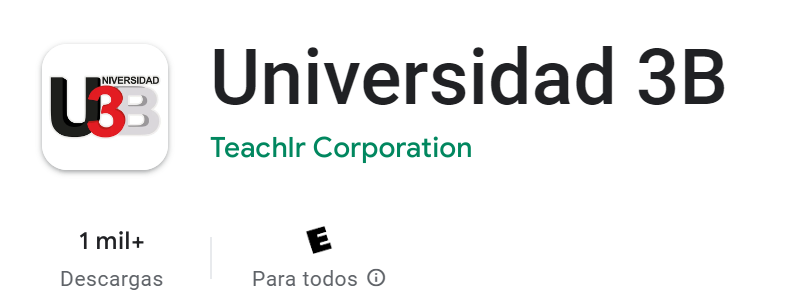 Escribe “Universidad 3B” en el campo de búsqueda 