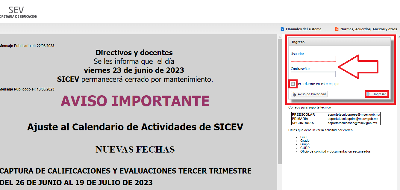 Especifica tus datos de inicio de sesión