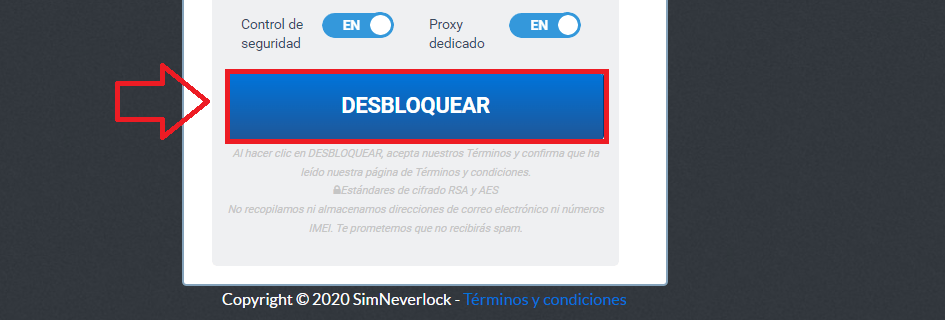 Haz clic en el botón de “Desbloquear” Haz clic en el botón de “Desbloquear”