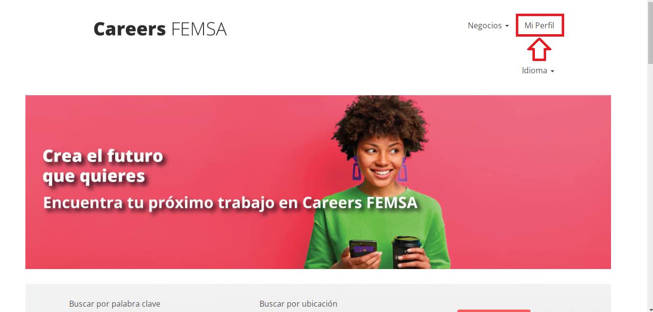 Pulsa en “Mi Perfil”