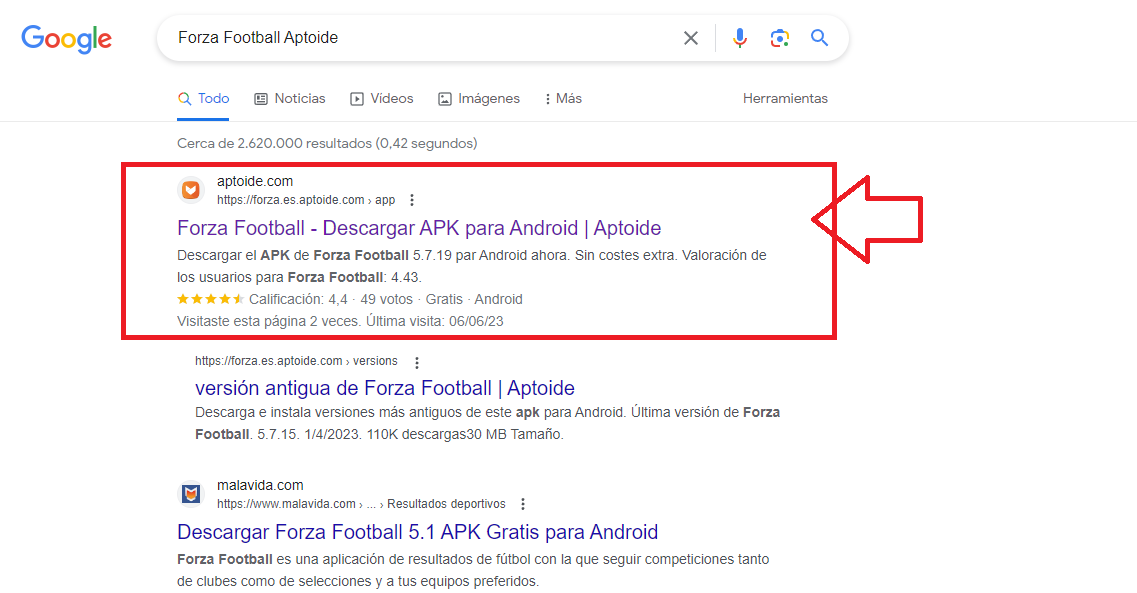 Selecciona la opción que te aparece de primera Selecciona la opción que te aparece de primera