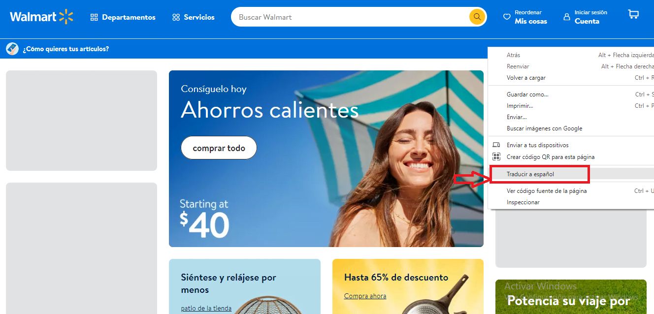 ¿Cómo puedo entrar en Walmart Estados Unidos desde México
