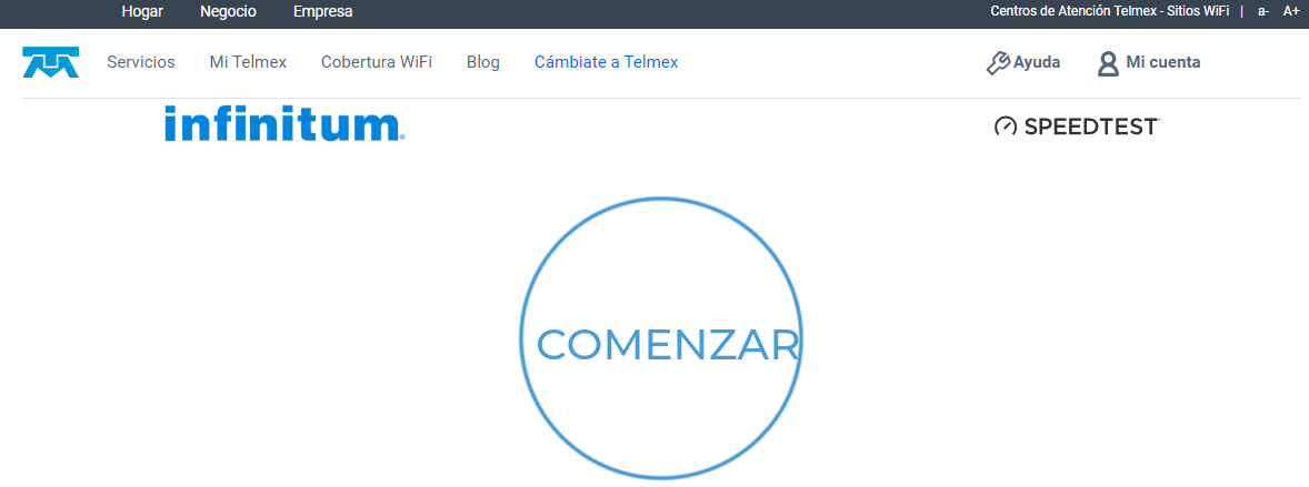 Todos los pasos para medir la velocidad de tu conexión con Telmex
