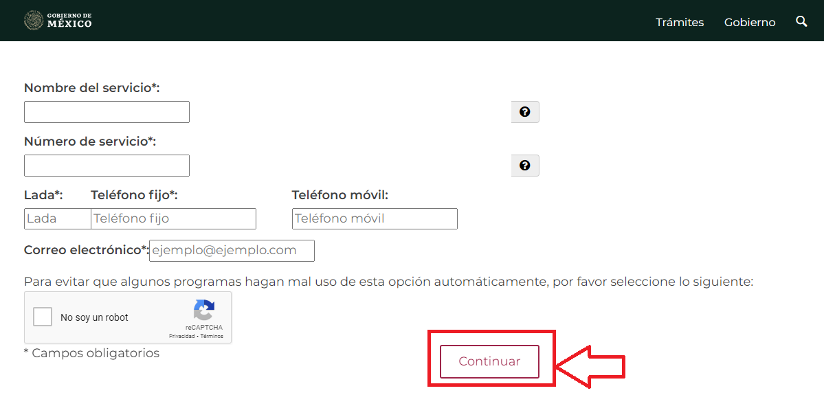 Registra tus datos de recibo de luz Registra tus datos de recibo de luz