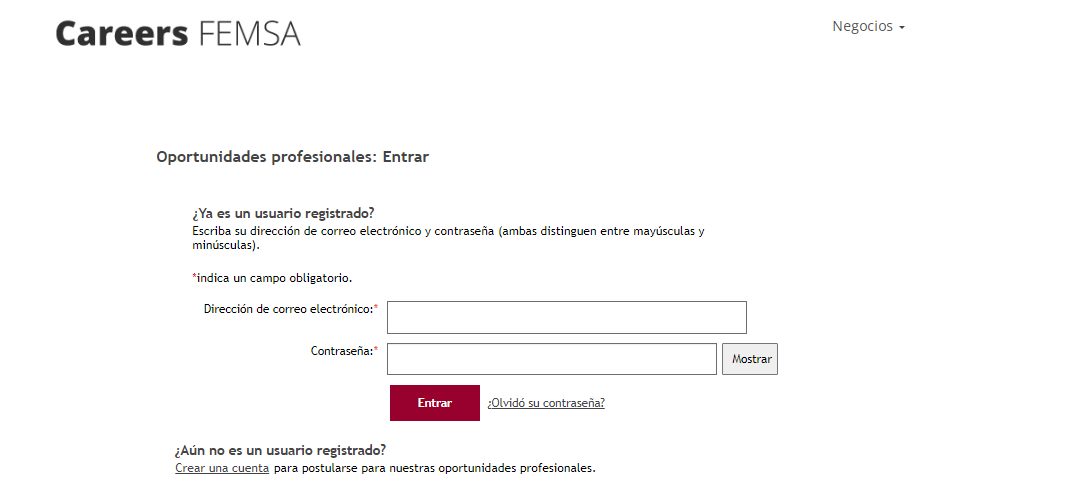 Cómo iniciar sesión en Mi Entrenamiento OXXO