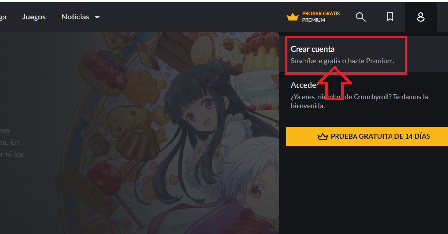 Selecciona registrarse