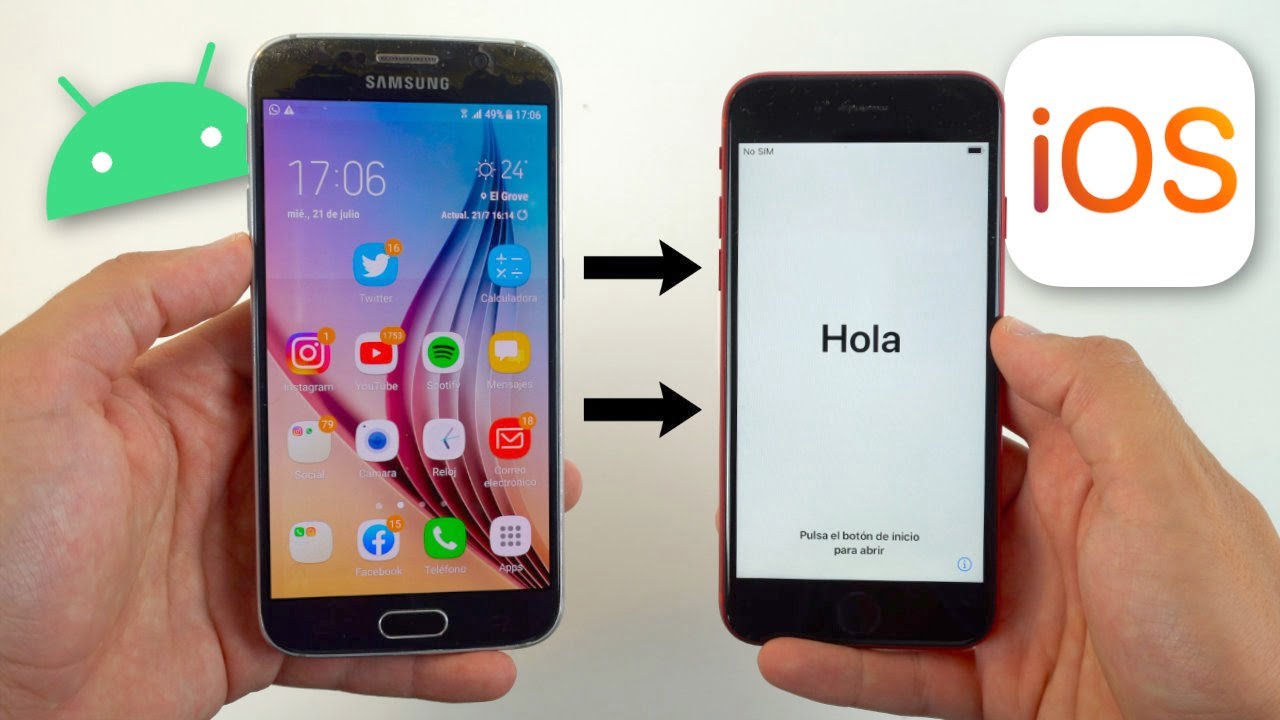 ¿Cómo transferir información de un móvil Android a uno iPhone?