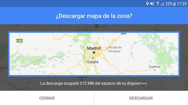 Descarga mapas offline en tu dispositivo móvil