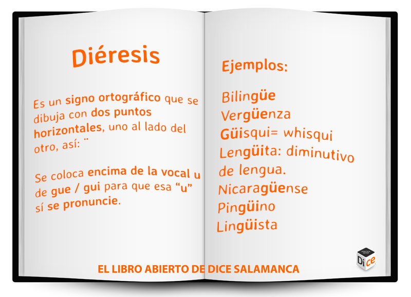 Ejemplos de palabras que usan la diéresis