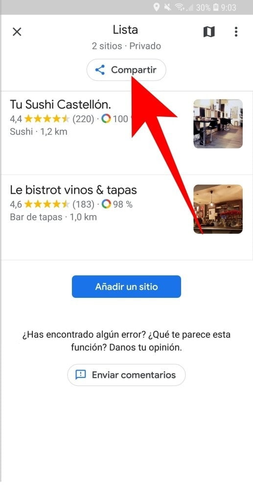Haz planes creando listas compartidas de sitios