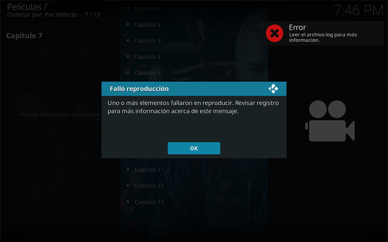 Otros errores comunes que puedes encontrar en Kodi