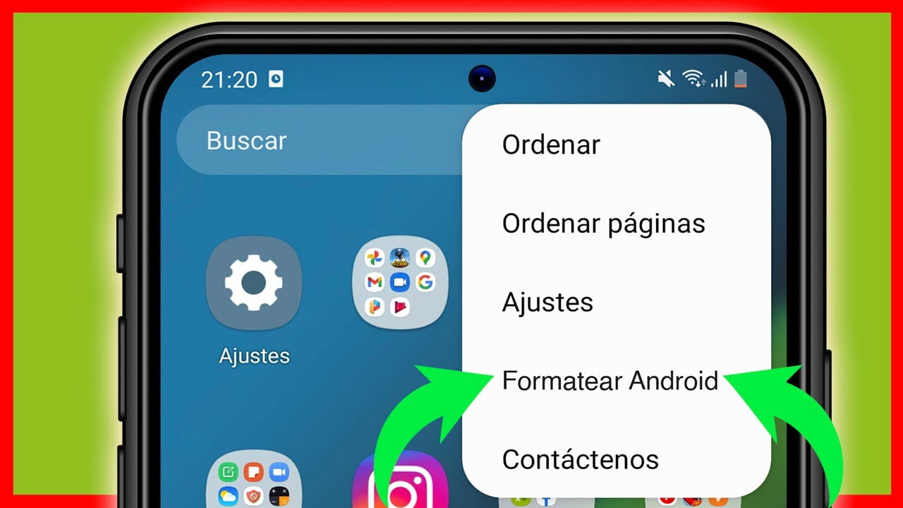 Pasos para formatear un dispositivo móvil Android marca Samsung
