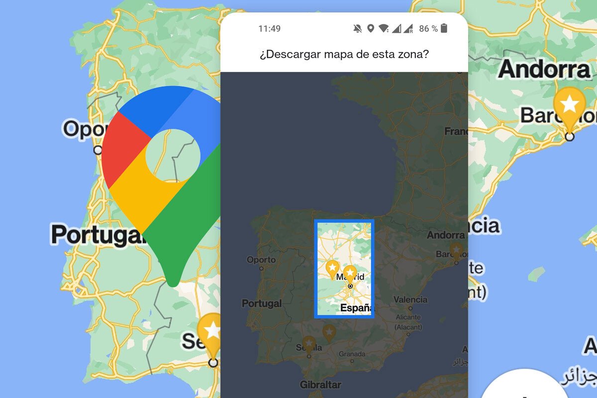 Descargar mapas para ver sin conexión a internet